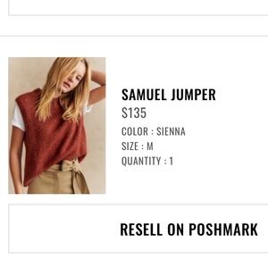 Sezane Samuel Jumper Sienna - Size M